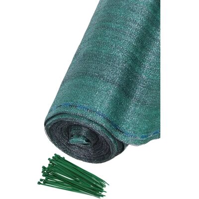 Zelená stínící síť Springos - 95% UV, vítr - 1,5x25m Zelená stínící síť Springos - 95% UV, vítr - 1,5x25m