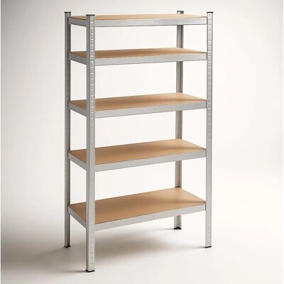 Springos Kestävä metallihylly - 5 säädettävää MDF-hyllyä 180x90x30cm - 875kg Springos Kestävä metallihylly - 5 säädettävää MDF-hyllyä 180x90x30cm - 875kg