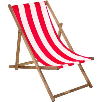 Springos Transat en Bois Pliable - Supporte 120kg - Publicité Springos Transat en Bois Pliable - Supporte 120kg - Publicité