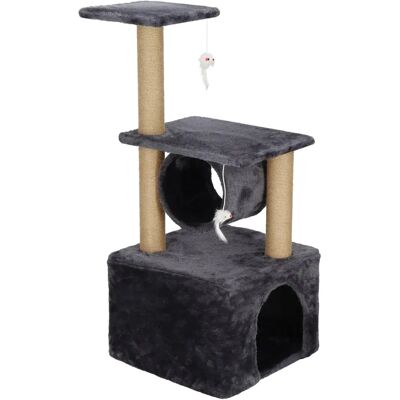 Albero da Grattare per Gatti - Multi-Livelli, Beige/Grigio - 62cm Albero da Grattare per Gatti - Multi-Livelli, Beige/Grigio - 62cm