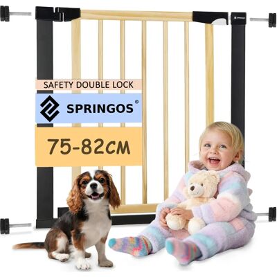 SPRINGOS Bezpečnostní zábrana pro děti - Nastavitelná 75-82 cm - Bezpečnostní brána SPRINGOS Bezpečnostní zábrana pro děti - Nastavitelná 75-82 cm - Bezpečnostní brána