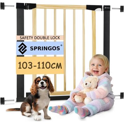 Springos Bezpečnostní brána pro děti - Nastavitelná 75-110cm Springos Bezpečnostní brána pro děti - Nastavitelná 75-110cm