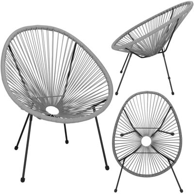 Szara Krzesło Ogrodowe Springos - Ergonomiczne, Odporne na Warunki Atmosferyczne, 120kg Max Szara Krzesło Ogrodowe Springos - Ergonomiczne, Odporne na Warunki Atmosferyczne, 120kg Max