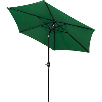 Parasol Vert Springos - 260x235cm, Inclinaison, Manivelle - Parasol - Publicité Parasol Vert Springos - 260x235cm, Inclinaison, Manivelle - Parasol - Publicité