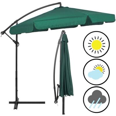Springos - Zawieszony parasol z korbką - Zielony - 350 cm - Parasol Springos - Zawieszony parasol z korbką - Zielony - 350 cm - Parasol