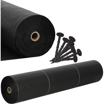 SPRINGOS - TELO ANTI-ERBA 70G/M2 - Nero - 0,8x50m - Telo anti-erba SPRINGOS - TELO ANTI-ERBA 70G/M2 - Nero - 0,8x50m - Telo anti-erba