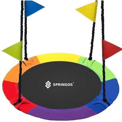 Balancelle de Jardin SPRINGOS - 110 cm, 150 kg, Hauteur Ajustable - Publicité Balancelle de Jardin SPRINGOS - 110 cm, 150 kg, Hauteur Ajustable - Publicité
