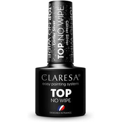 Claresa Silber Glitzer No Wipe Top Coat - Überlack Claresa Silber Glitzer No Wipe Top Coat - Überlack