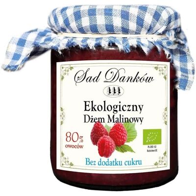Ekologiczna konfitura z malin - Bez cukru, 260g - Sad Danków Ekologiczna konfitura z malin - Bez cukru, 260g - Sad Danków