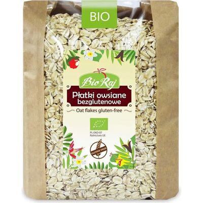 Bio Raj Organiczne bezglutenowe płatki owsiane - 1kg Bio Raj Organiczne bezglutenowe płatki owsiane - 1kg