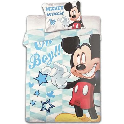 Roupa de cama reversível Mickey Mouse M05 para bebê - Roupa de cama Roupa de cama reversível Mickey Mouse M05 para bebê - Roupa de cama