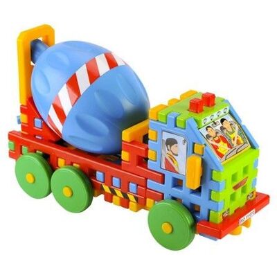 Czako Klocki budowlane Betonowy mikser - Zabawka do budowy Czako Klocki budowlane Betonowy mikser - Zabawka do budowy