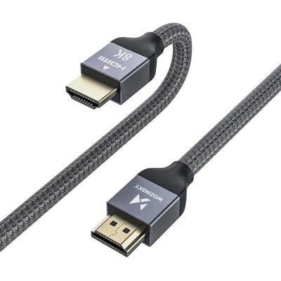 Câble HDMI 2.1 Wozinsky 5m Argent - Vidéo & Audio Câble HDMI 2.1 Wozinsky 5m Argent - Vidéo & Audio