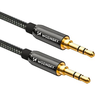 Câble AUX Universel Wozinsky - 1,5m - Noir Câble AUX Universel Wozinsky - 1,5m - Noir