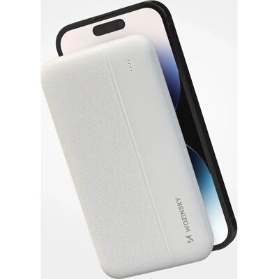 Wozinsky Powerbank 10000mAh Valkoinen - Kannettava virtapankki 2 USB-portilla Wozinsky Powerbank 10000mAh Valkoinen - Kannettava virtapankki 2 USB-portilla
