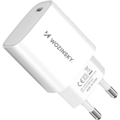 Wozinsky WGWCCW Hvid Schnellladegerät - AC, USB-C, 20W Wozinsky WGWCCW Hvid Schnellladegerät - AC, USB-C, 20W