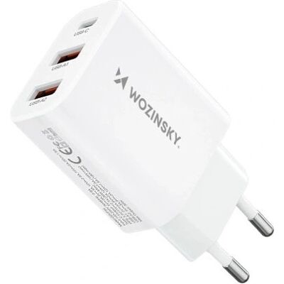 Chargeur Wozinsky CWCUCW 30W USB-C / 2 x USB-A - Blanc - Publicité Chargeur Wozinsky CWCUCW 30W USB-C / 2 x USB-A - Blanc - Publicité
