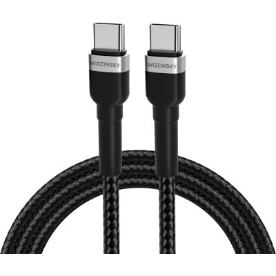 Câble USB-C Wozinsky WNBCC1 - Charge rapide 65W - Noir Câble USB-C Wozinsky WNBCC1 - Charge rapide 65W - Noir