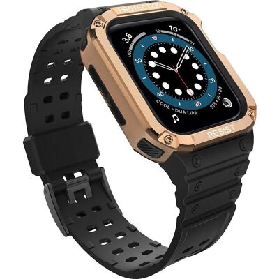 Hurtel Apple Watch 7/SE Hülle & Armband - Schwarz Hurtel Apple Watch 7/SE Hülle & Armband - Schwarz