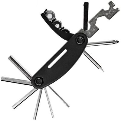 Rockbros GJ1601 - schwarz - 16-in-1 - Edelstahl - Fahrrad-Multitool Rockbros GJ1601 - schwarz - 16-in-1 - Edelstahl - Fahrrad-Multitool