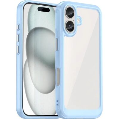 Custodia Outer Space Blu Hurtel per iPhone 16 Plus - Assorbiurto urti & Sottile Custodia Outer Space Blu Hurtel per iPhone 16 Plus - Assorbiurto urti & Sottile