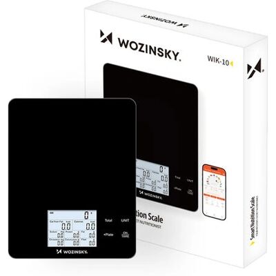 Wozinsky - WIK-10 - Nero - 10 kg - Bilancia da cucina digitale Wozinsky - WIK-10 - Nero - 10 kg - Bilancia da cucina digitale