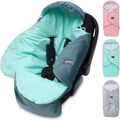 Bellochi Baby Car Seat Blanket Mint Sage - Kocyk do fotelika Bellochi Baby Car Seat Blanket Mint Sage - Kocyk do fotelika