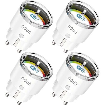 NOUS A1 Smartkontakt - 4-pack - Energimätare NOUS A1 Smartkontakt - 4-pack - Energimätare