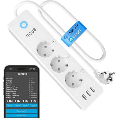 NOUS A5T WiFi inteligentna listwa z 3 USB NOUS A5T WiFi inteligentna listwa z 3 USB