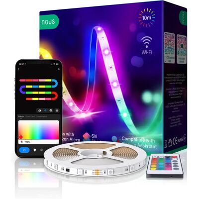 Taśma LED RGB Inteligentna Nous 5907772033913 - Wi-Fi, 24W, 10m Taśma LED RGB Inteligentna Nous 5907772033913 - Wi-Fi, 24W, 10m