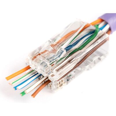 Digitus X-ML-6U-EZ Drahtverbinder - RJ45 Ethernet - Transparent - 100 Stück Digitus X-ML-6U-EZ Drahtverbinder - RJ45 Ethernet - Transparent - 100 Stück
