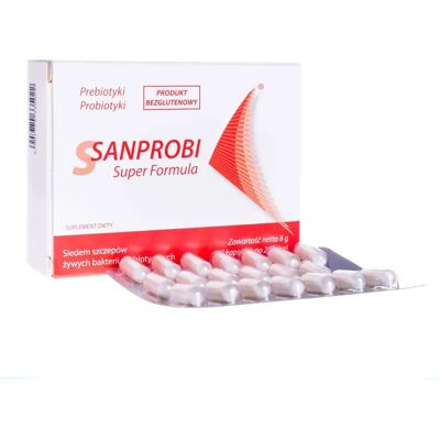 Sanprobi Super Formula Probiotyki & Prebiotyki - 40 Kapsułek Sanprobi Super Formula Probiotyki & Prebiotyki - 40 Kapsułek