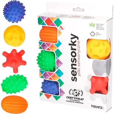 Hencz Toys Baby-Sinnesbälle - 5er Set Bunte Texturspiele Hencz Toys Baby-Sinnesbälle - 5er Set Bunte Texturspiele