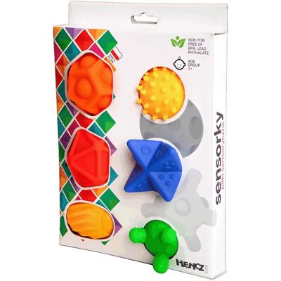 Hencz Toys Sensorische Bälle - 6 Bunte Spielzeuge Hencz Toys Sensorische Bälle - 6 Bunte Spielzeuge