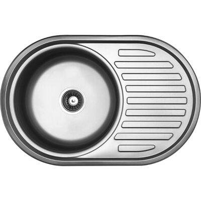 Faro - Zlewozmywak Jednokomorowy Metalowy Z Ociekaczem Faro - Sink Faro - Zlewozmywak Jednokomorowy Metalowy Z Ociekaczem Faro - Sink