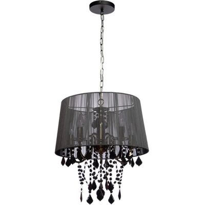 Light Prestige Mona 3 Suspension - Cristal Noir - Publicité Light Prestige Mona 3 Suspension - Cristal Noir - Publicité