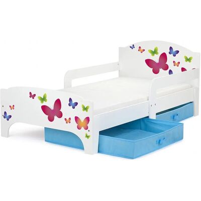 Lit enfant LEOMARK Farfalle - avec tiroirs - Publicité Lit enfant LEOMARK Farfalle - avec tiroirs - Publicité