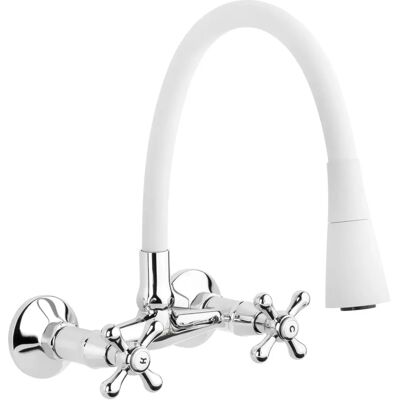 Invena Wandmontierter Küchenarmatur mit flexiblem Auslauf - Wandarmatur Invena Wandmontierter Küchenarmatur mit flexiblem Auslauf - Wandarmatur