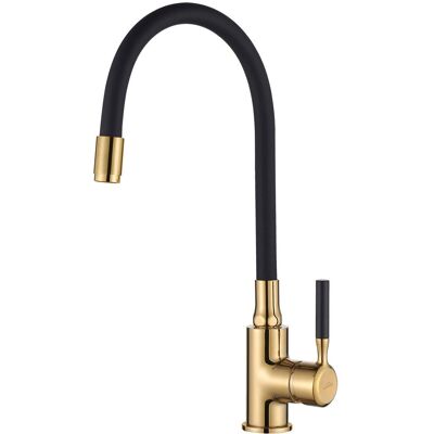 Invena Küchenarmatur - Flexibel, Schwarz und Gold, Elegant Invena Küchenarmatur - Flexibel, Schwarz und Gold, Elegant