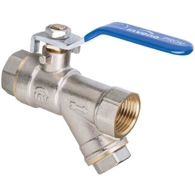 Invena Wasser fließen Kugelhahn mit Sieb und Griff - Wasserflussventil Invena Wasser fließen Kugelhahn mit Sieb und Griff - Wasserflussventil