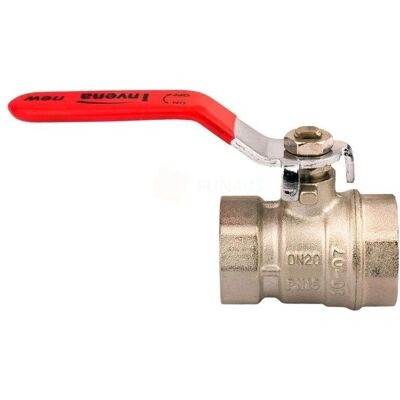 Valvola a sfera acqua Invena 1/2"-2" - Manico rosso - Femmina x Femmina Valvola a sfera acqua Invena 1/2"-2" - Manico rosso - Femmina x Femmina
