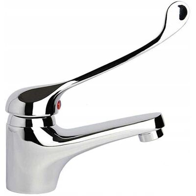 Invena Basin Mixer - Extended Lever, Swivel Spout, Large Handle - Bathroom Sink Faucet Invena Basin Mixer - Extended Lever, Swivel Spout, Large Handle - Bathroom Sink Faucet