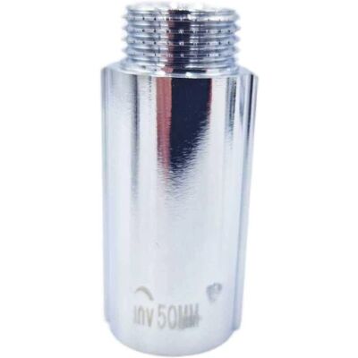 Invena 1/2" BSP Rohrverlängerung Chrom Messing - 50mm Invena 1/2" BSP Rohrverlängerung Chrom Messing - 50mm