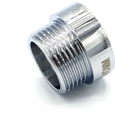 Invena Extension de filetage de tube 3/4" - Laiton Chrome - Publicité Invena Extension de filetage de tube 3/4" - Laiton Chrome - Publicité