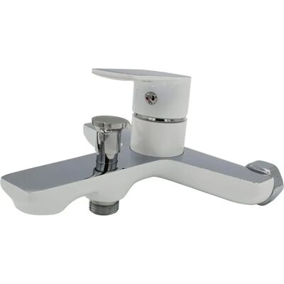 Miscelatore bagno a parete Invena - Bianco/Cromo Miscelatore bagno a parete Invena - Bianco/Cromo