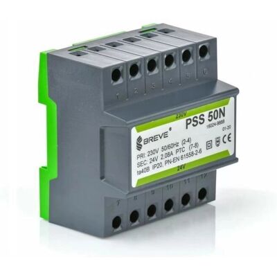 Transformateur modulaire Breve PSS 50N - 50VA 230/24V Rail DIN - Publicité Transformateur modulaire Breve PSS 50N - 50VA 230/24V Rail DIN - Publicité
