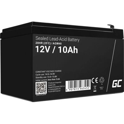 Batterie UPS Green Cell AGM48 - 12V 10Ah AGM Plomb Acide Étanche Batterie UPS Green Cell AGM48 - 12V 10Ah AGM Plomb Acide Étanche