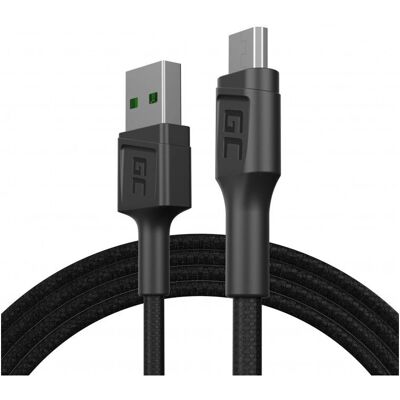 Green Cell USB-kabel KABGC20 1,2m - Micro USB B, Svart - USB 2.0 Green Cell USB-kabel KABGC20 1,2m - Micro USB B, Svart - USB 2.0
