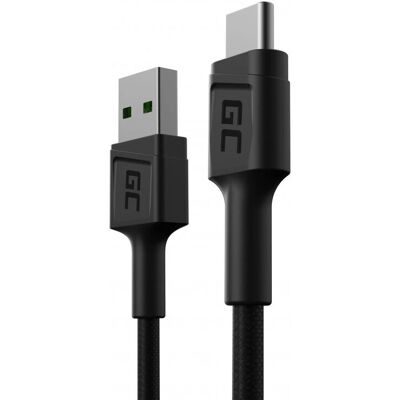 Green Cell KABGC25 USB-kabel - 0,3 m, USB A naar USB C, Zwart Green Cell KABGC25 USB-kabel - 0,3 m, USB A naar USB C, Zwart