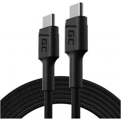 Green Cell KABGC29 USB-kabel - Zwart - 2 m - USB 2.0 & USB-C Green Cell KABGC29 USB-kabel - Zwart - 2 m - USB 2.0 & USB-C
